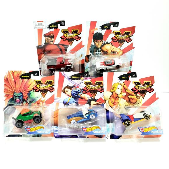Hot Wheels Street Fighter V Character Cars Collection Bundle New - Picture 1 of 8